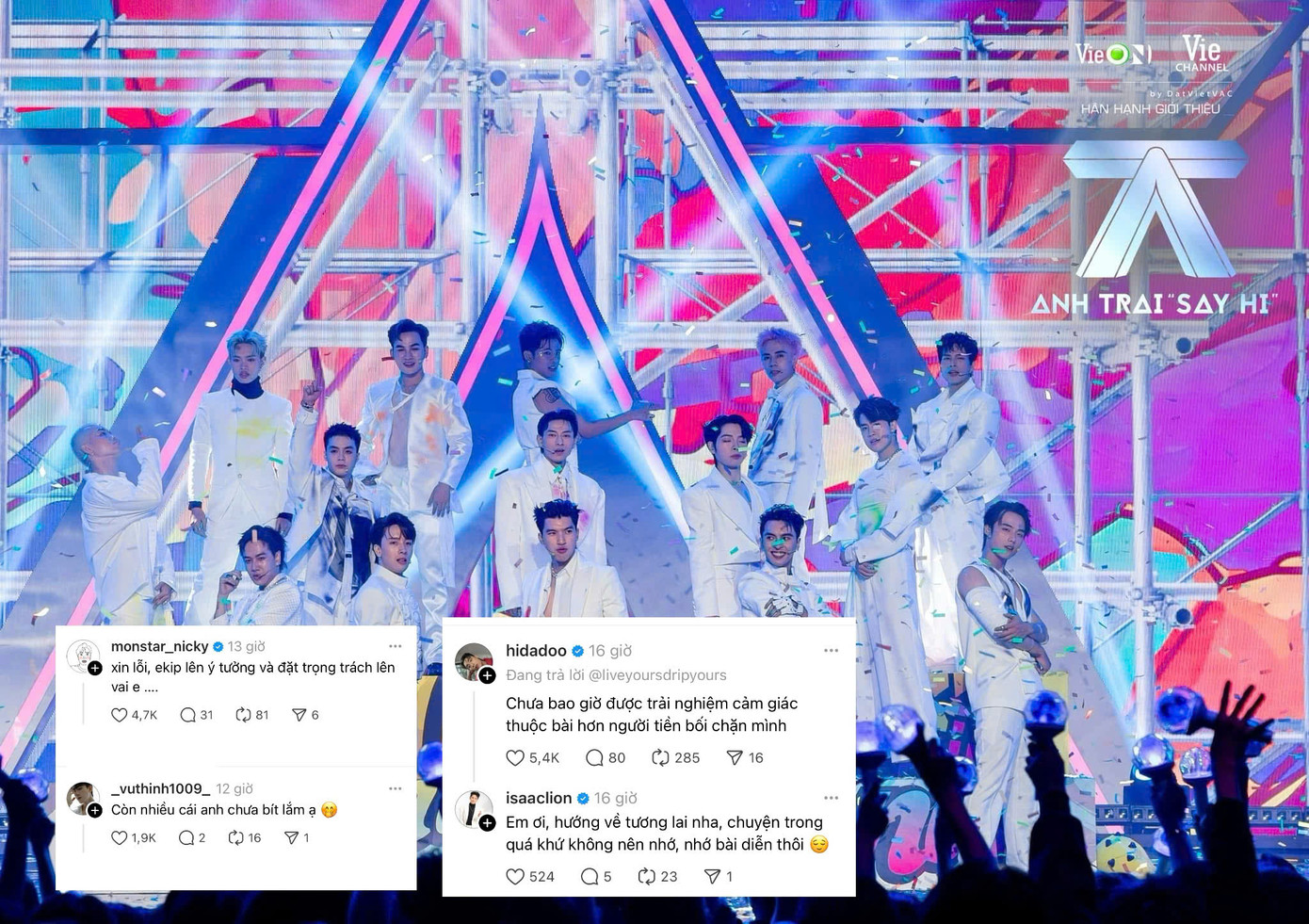 Cảm xúc của những Anh trai khác khi "đánh lừa" anh cả thành công. Ảnh: BTC Cảm xúc của những Anh trai khác khi "đánh lừa" anh cả thành công. Ảnh: BTC