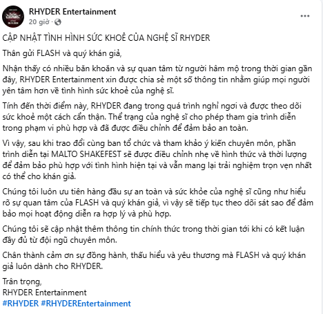 Đại diện công ty đăng liên tiếp hai bài xác thực thông tin để khán giả bớt lo lắng. Đại diện công ty đăng liên tiếp hai bài xác thực thông tin để khán giả bớt lo lắng.