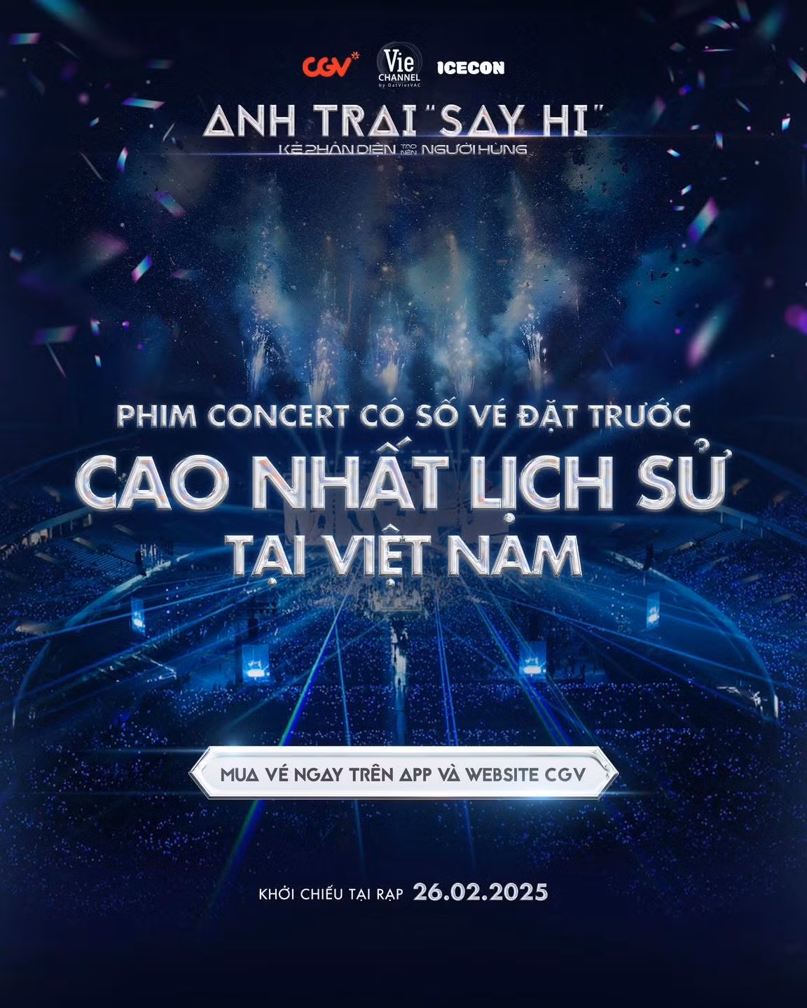 Phim tài liệu Anh Trai "Say Hi" được kỳ vọng sẽ vượt mức 10 tỷ trong tuần đầu công chiếu. Phim tài liệu Anh Trai "Say Hi" được kỳ vọng sẽ vượt mức 10 tỷ trong tuần đầu công chiếu.