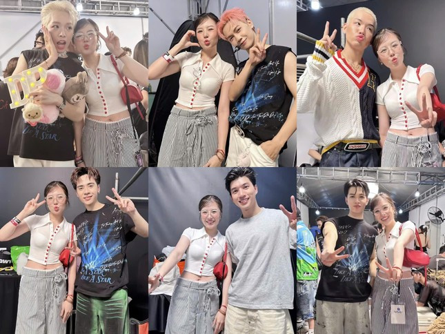 Trước đó, bạn gái tin đồn của anh cũng tung bộ ảnh chụp cùng dàn "anh trai" trong đêm concert và được netizen nói vui như buổi "ra mắt nhà trai".