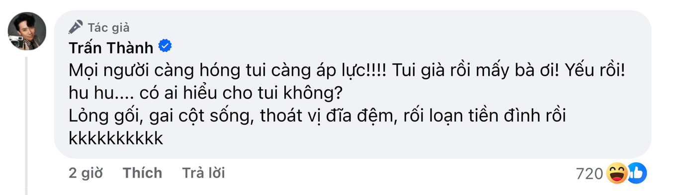 Nam đạo diễn chia sẻ tình trạng sức khỏe không được như xưa. Nam đạo diễn chia sẻ tình trạng sức khỏe không được như xưa.