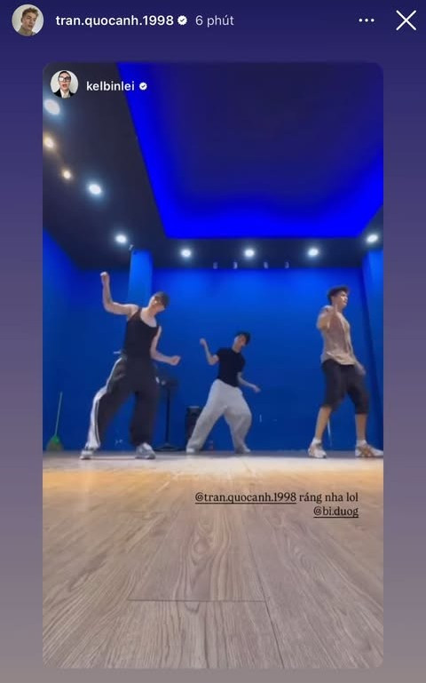 Quốc Anh chia sẻ khoảnh khắc tập nhảy trong phòng tập. Quốc Anh chia sẻ khoảnh khắc tập nhảy trong phòng tập.