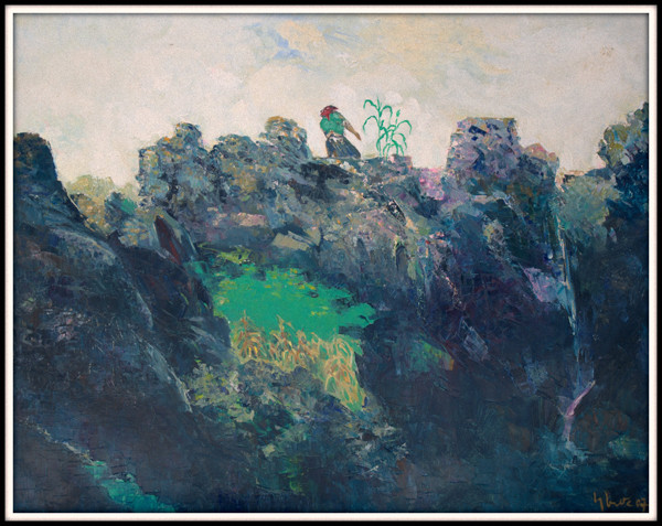 Sống chen với đá -2007- Sơn dầu (90x100). Sống chen với đá -2007- Sơn dầu (90x100)