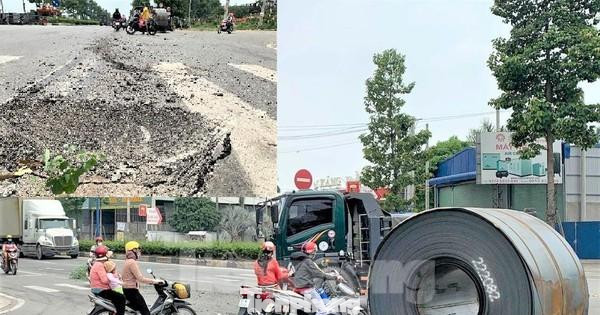 Một vụ tai nạn xảy ra do cuộn thép rơi từ trên xe xuống đường. Ảnh: Hương Chi Một vụ tai nạn xảy ra do cuộn thép rơi từ trên xe xuống đường. Ảnh: Hương Chi