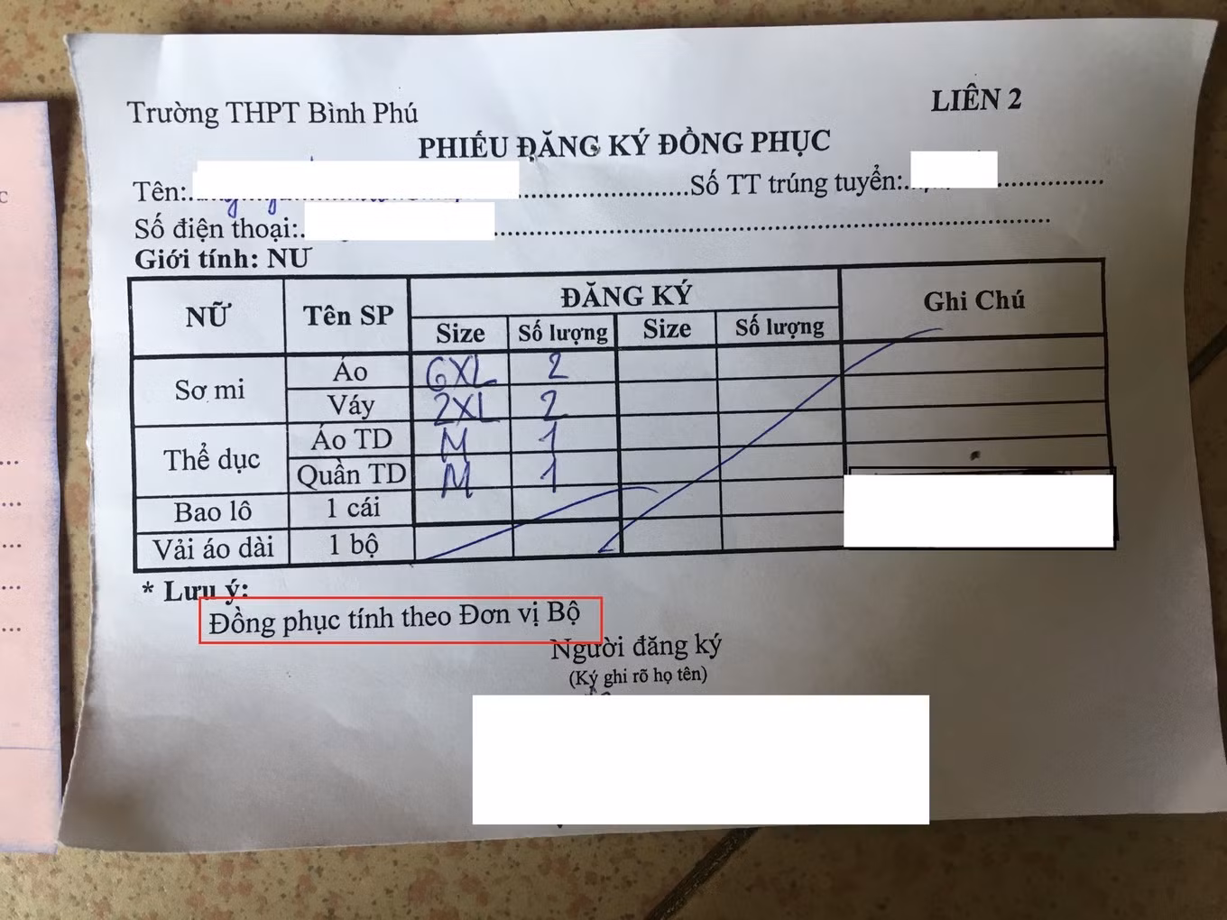 Phiếu đăng ký mua đồng phục của Trường THPT Bình Phú chia sẻ trên mạng xã hội Phiếu đăng ký mua đồng phục của Trường THPT Bình Phú chia sẻ trên mạng xã hội