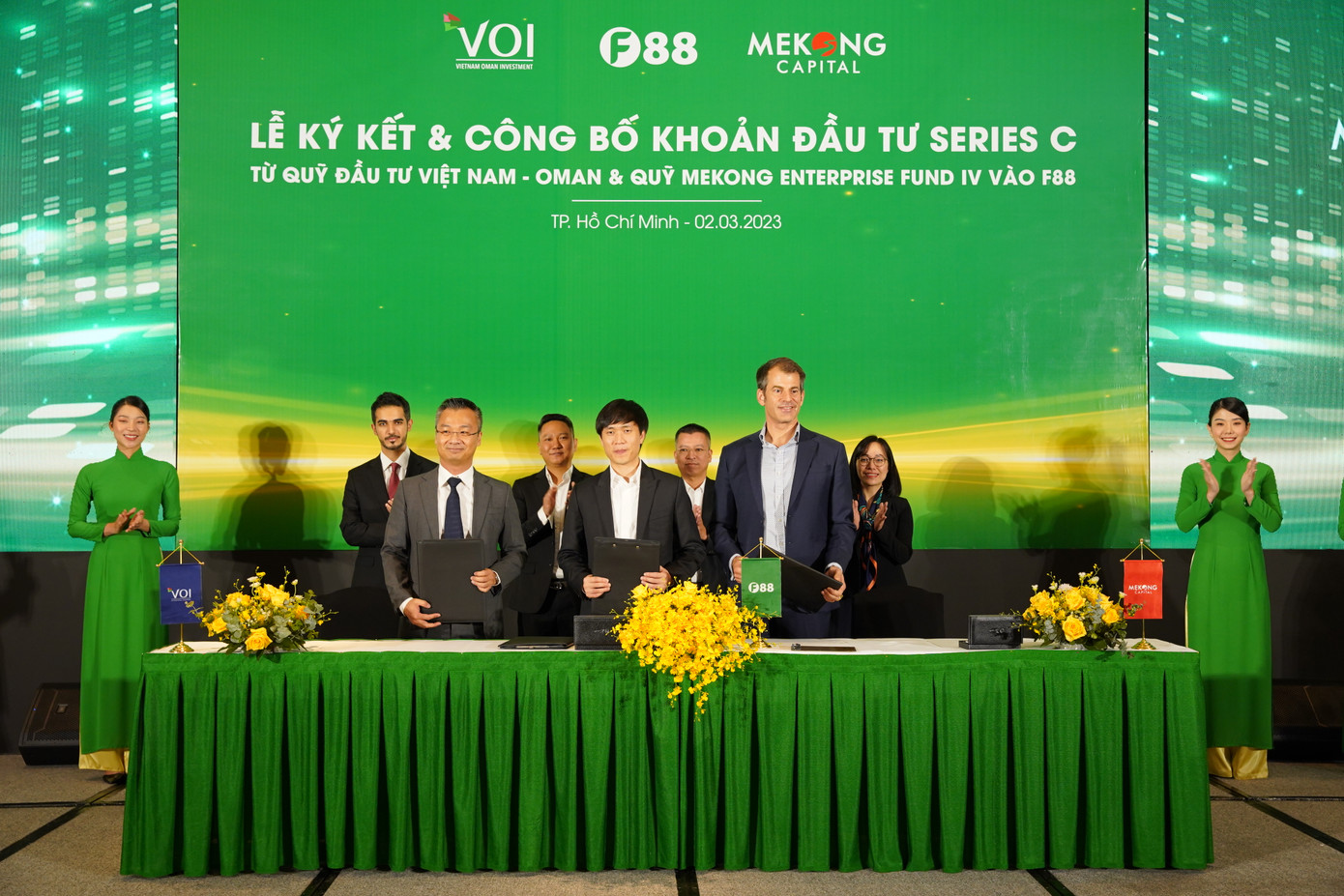 Quỹ đầu tư Mekong Enterprise Fund IV, quỹ đầu tư Việt Nam Oman tại sự kiện công bố "rót" 50 triệu USD đầu tư vào F88 diễn ra hồi đầu tháng 3/2023 Quỹ đầu tư Mekong Enterprise Fund IV, quỹ đầu tư Việt Nam Oman tại sự kiện công bố "rót" 50 triệu USD đầu tư vào F88 diễn ra hồi đầu tháng 3/2023