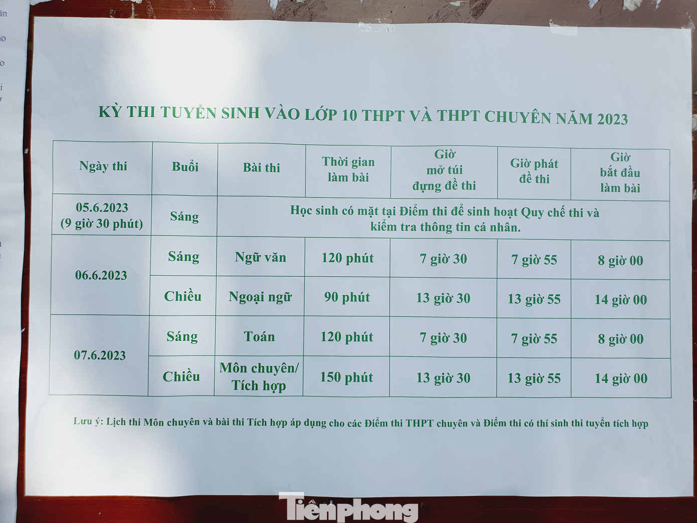Lịch thi kỳ thi tuyển sinh 10 tại TPHCM năm học 2023- 2024
