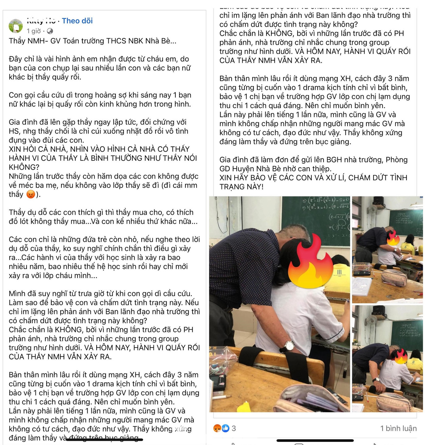 Thông tin giáo viên bị tố sàm sỡ học sinh trên mạng xã hội Thông tin giáo viên bị tố sàm sỡ học sinh trên mạng xã hội