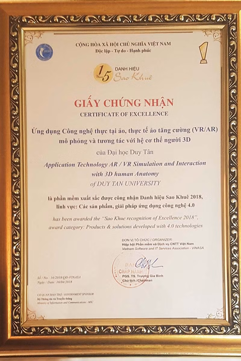 Ứng dụng 3D trong Y học ĐH Duy Tân tiếp tục được vinh danh ảnh 1
