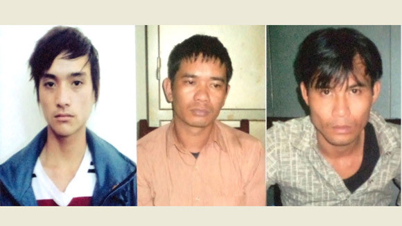 Các đối tượng Hùng, Thụ, Dũng (từ trái sang phải). Các đối tượng Hùng, Thụ, Dũng (từ trái sang phải)