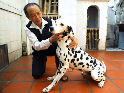 Nhà thơ dân gian Nguyễn Bảo Sinh cùng thú cưng