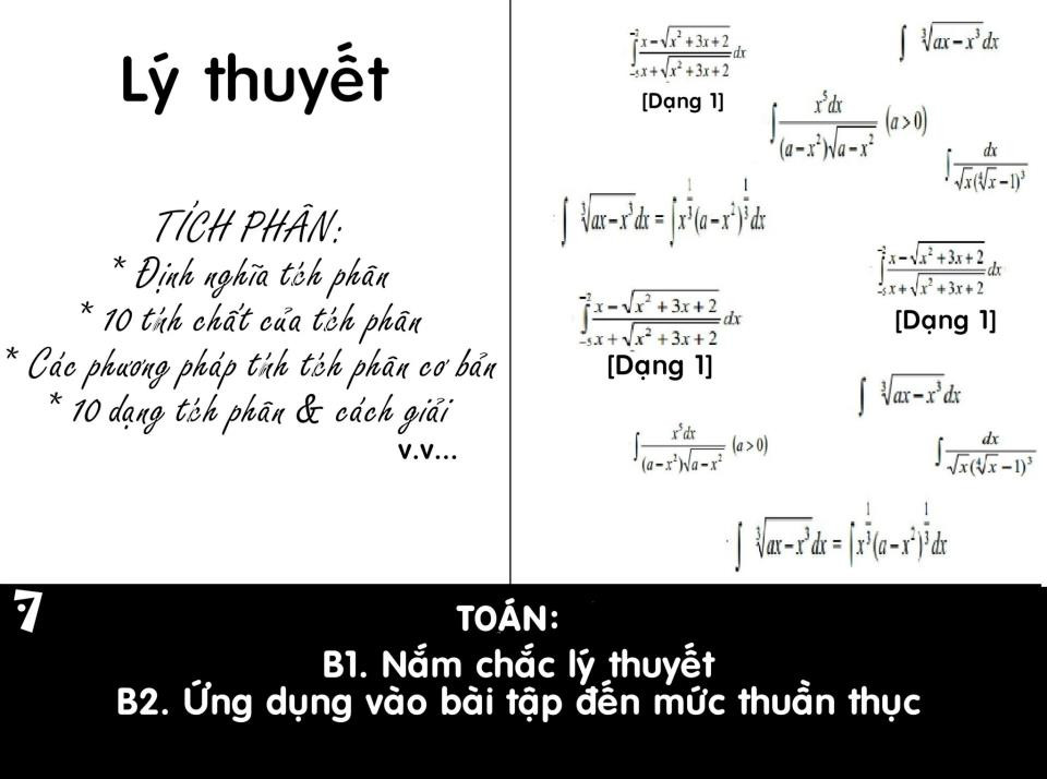 Đối với môn toán: Cần nắm chắc lí thuyết để vận dụng thuần thục