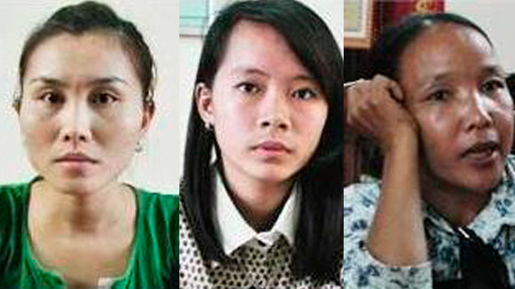 Các đối tượng Hương, Mai Anh, Toàn