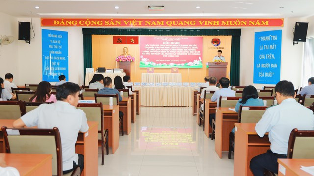 Hội nghị bốc thăm ngẫu nhiên, lựa chọn người được xác minh tài sản, thu nhập đợt 2, năm 2024 - Ảnh: TTBC Hội nghị bốc thăm ngẫu nhiên, lựa chọn người được xác minh tài sản, thu nhập đợt 2, năm 2024 - Ảnh: TTBC