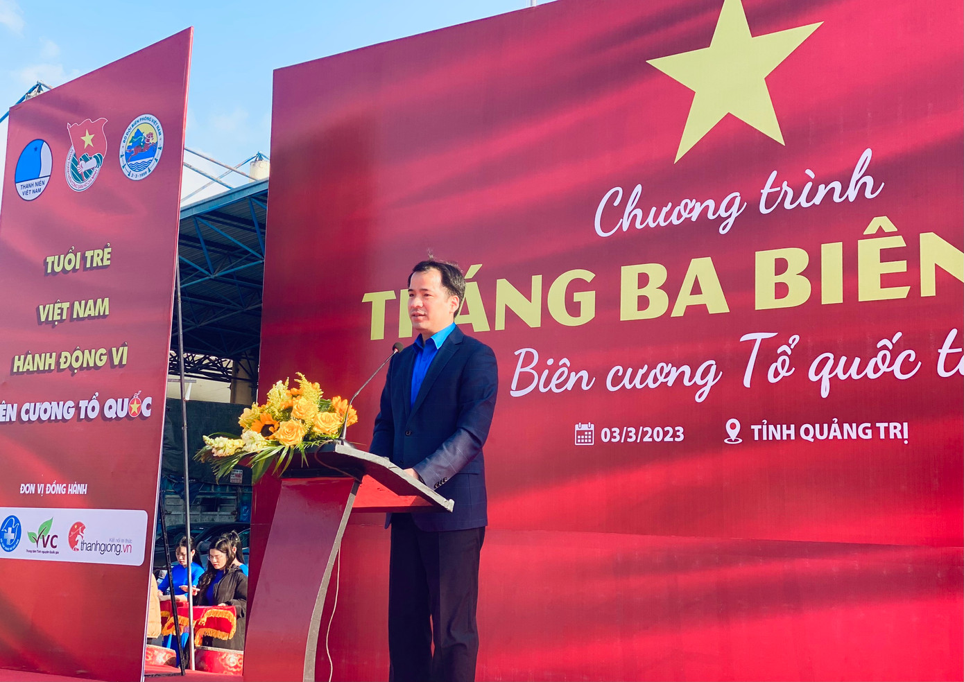 Đồng chí Ngô Văn Cương - Bí thư Ban chấp hành Trung ương Đoàn, Chủ nhiệm UBKT Trung ương Đoàn phát biểu tại chương trình