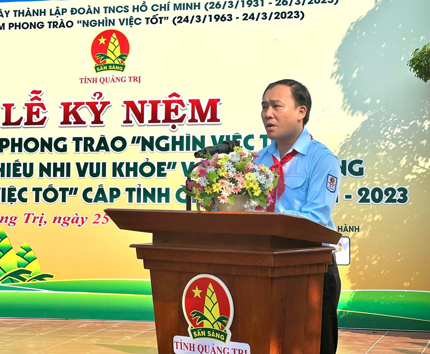 Phó Bí thư Tỉnh Đoàn Quảng Trị Phạm Xuân Khánh phát biểu khai mạc.