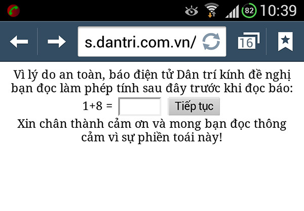 Báo Dân trí từng bị tấn công DDoS hồi tháng 7/2013