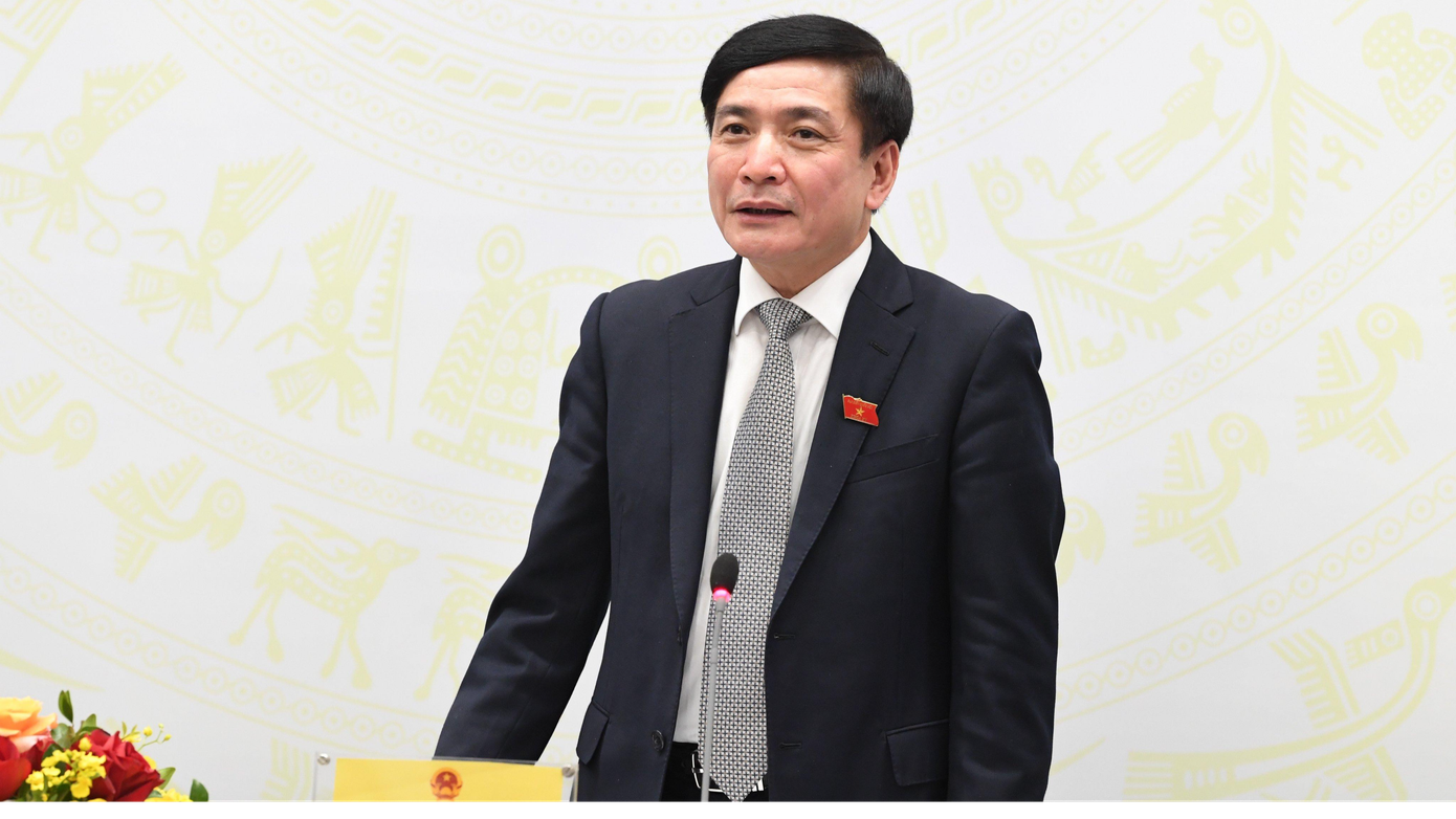 Tổng Thư ký Quốc hội Bùi Văn Cường tại buổi họp báo Tổng Thư ký Quốc hội Bùi Văn Cường tại buổi họp báo