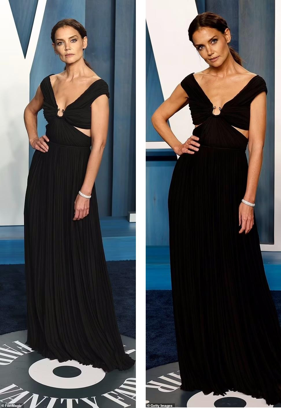 Katie Holmes trông nhợt nhạt khi trang điểm tông nude.