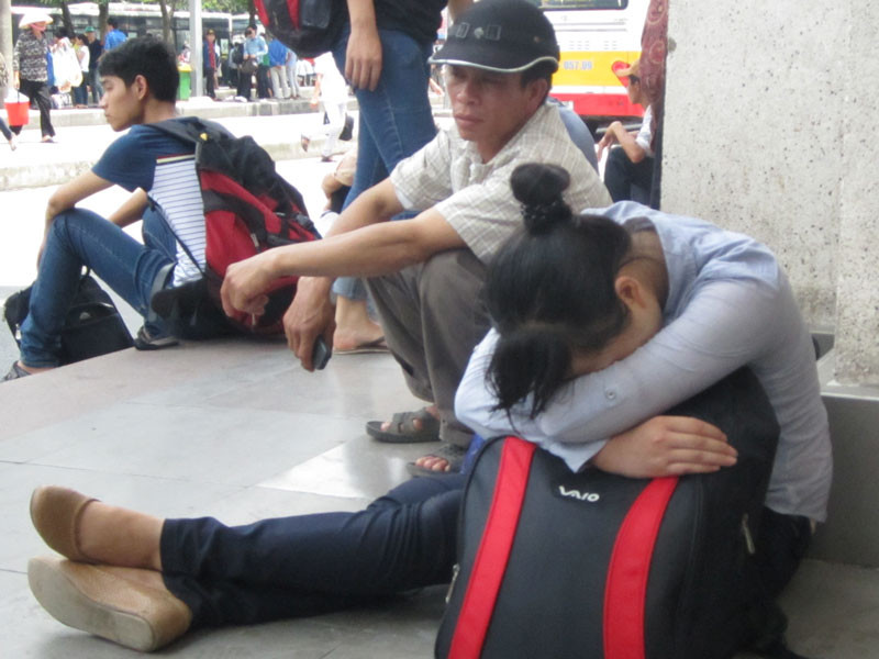 Hầu hết các em đều rất mệt mỏi