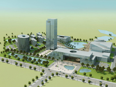 Mô hình quy hoạch trường ĐH FPT giai đoạn 1 tại Khu Công nghệ cao Hòa Lạc (Hà Nội). Ảnh: Hoài Anh Mô hình quy hoạch trường ĐH FPT giai đoạn 1 tại Khu Công nghệ cao Hòa Lạc (Hà Nội)