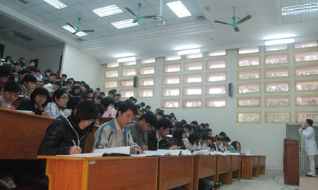 Trong một tiết học của sinh viên Trường ĐH Y Hà Nội. Trong một tiết học của sinh viên Trường ĐH Y Hà Nội