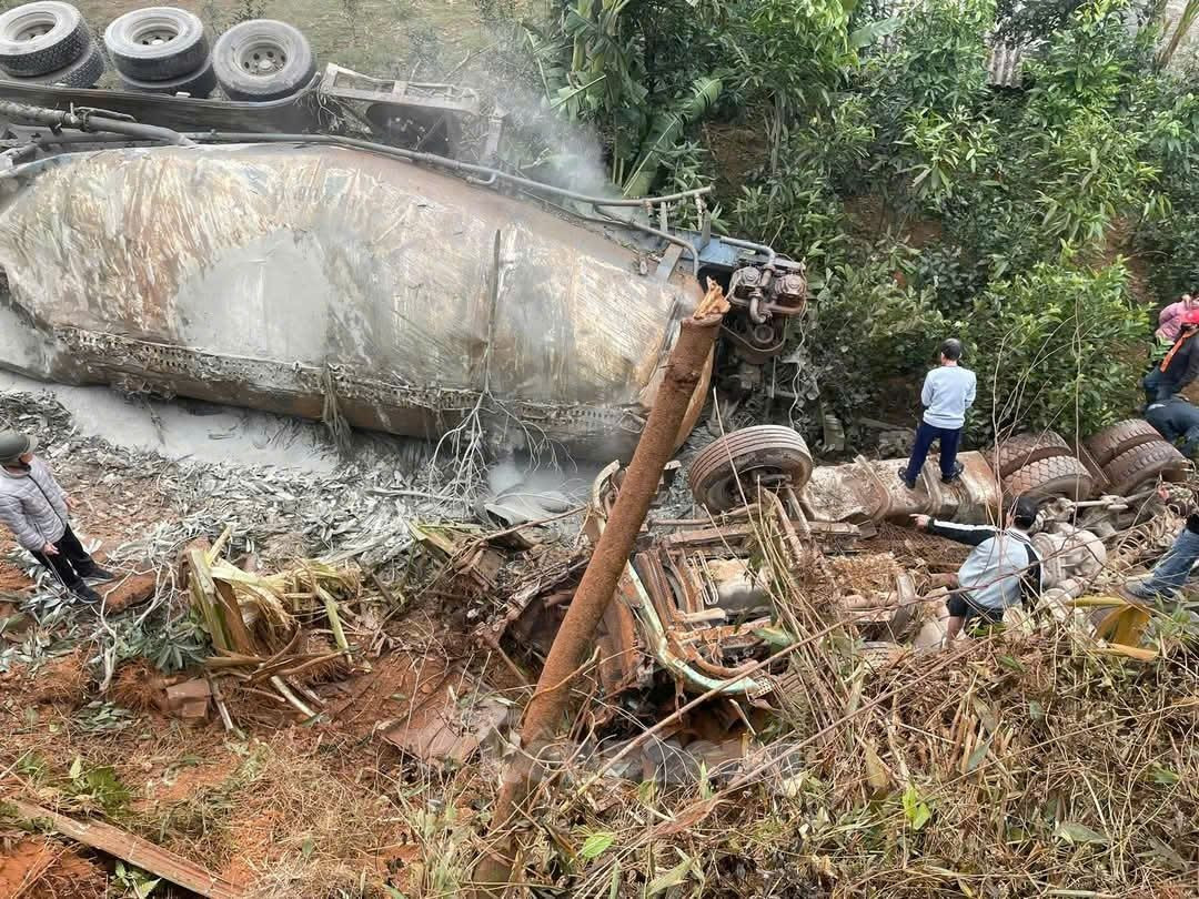 Hiện trường vụ tai nạn.