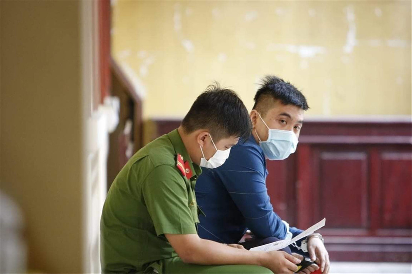 Bị cáo Nguyễn Trần Hoàng Phong tại phiên tòa ngày 9/4