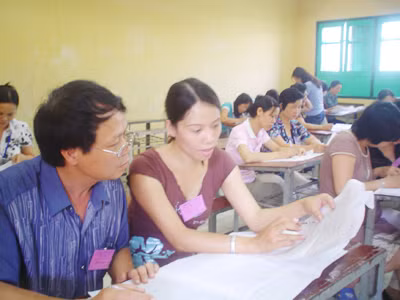 Việc chấm thi sẽ hoàn tất sau một tuần nữa. Ảnh: Hồ Thu . Việc chấm thi sẽ hoàn tất sau một tuần nữa Ảnh: Hồ Thu