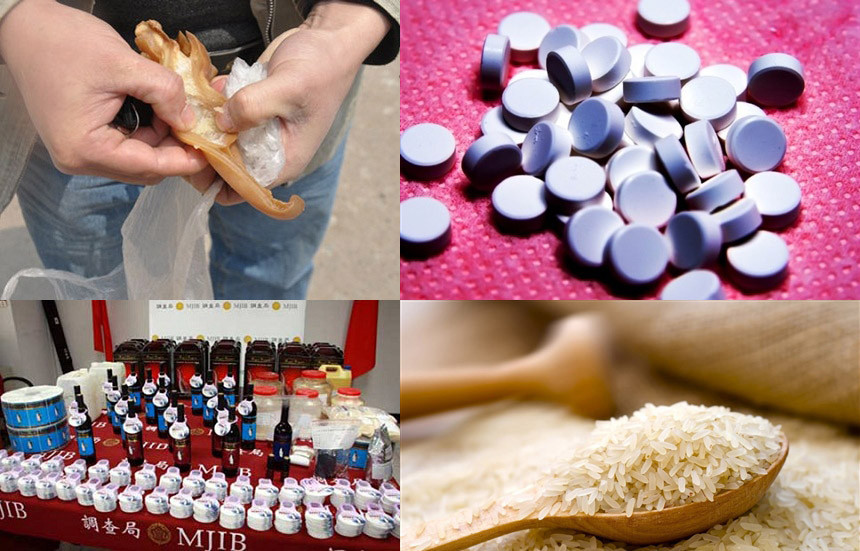 Hàng loạt sản phẩm "giả" của Trung Quốc bị cơ quan chức năng phát hiện . Hàng loạt sản phẩm