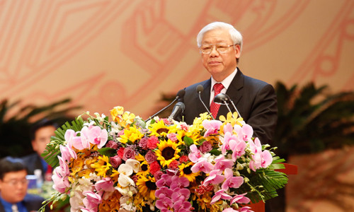 Tổng bí thư Nguyễn Phú Trọng phát biểu tại Đại hội Đoàn toàn quốc lần thứ 10