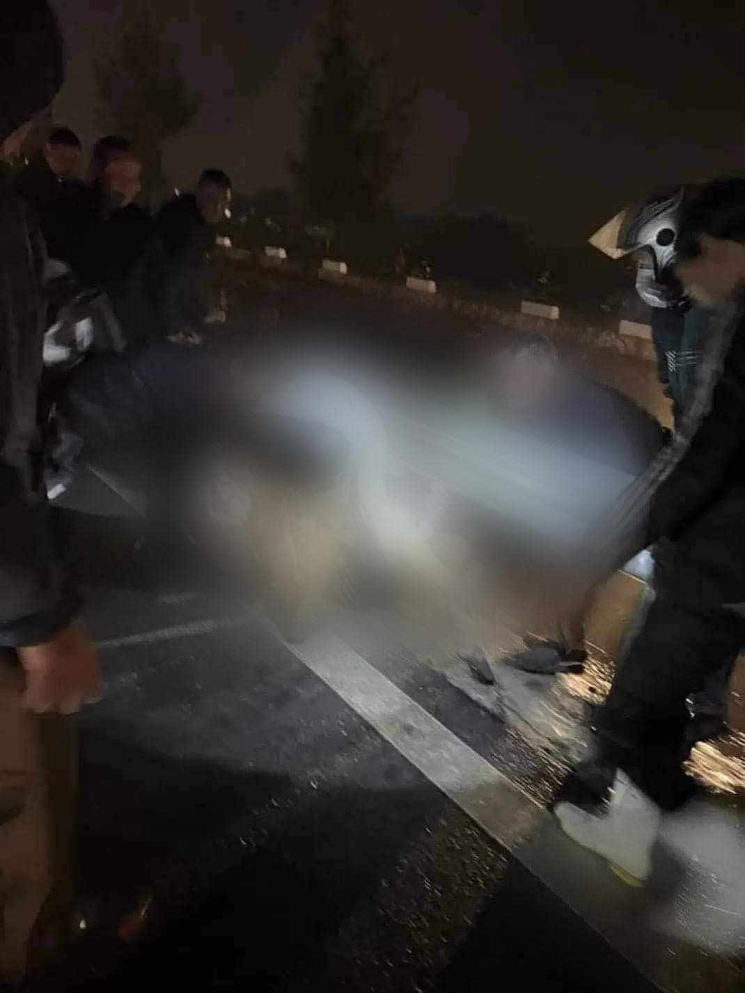 Hiện trường vụ tai nạn. Ảnh người dân cung cấp.