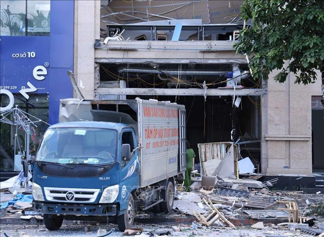 Vụ nổ xảy ra tại một nhà hàng kinh doanh món ăn Hàn Quốc nằm ở mặt tiền tầng 1 tòa nhà.