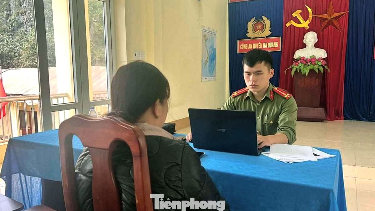 Bà N.T.H. thừa nhận sai phạm tại cơ quan công an. Ảnh: Đ.T