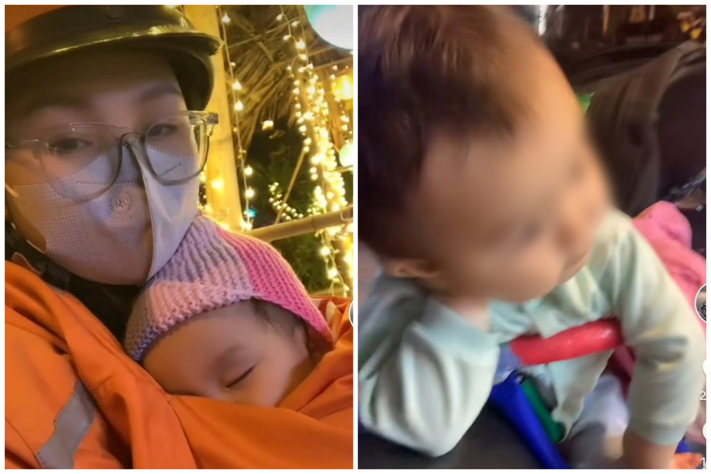 Mấy đưa con gái đi làm cùng. Ảnh cắt từ clip: NVCC