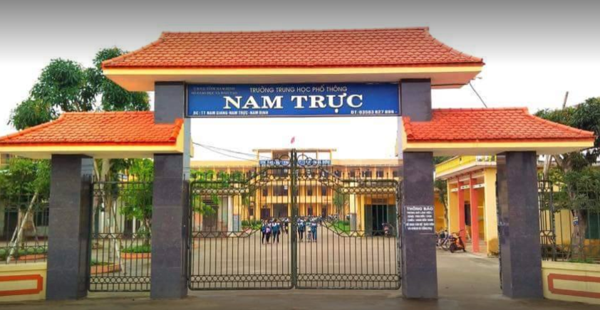 Trường THPT Nam Trực - nơi xảy ra sự việc nam sinh lớp 12 bị đánh hội đồng dẫn đến tử vong.