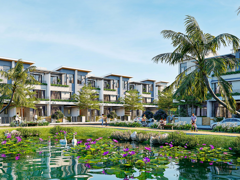 Phối cảnh dãy Nhà ở Liên kế view sông tại Dự án BGI Diamond Bay Phối cảnh dãy Nhà ở Liên kế view sông tại Dự án BGI Diamond Bay