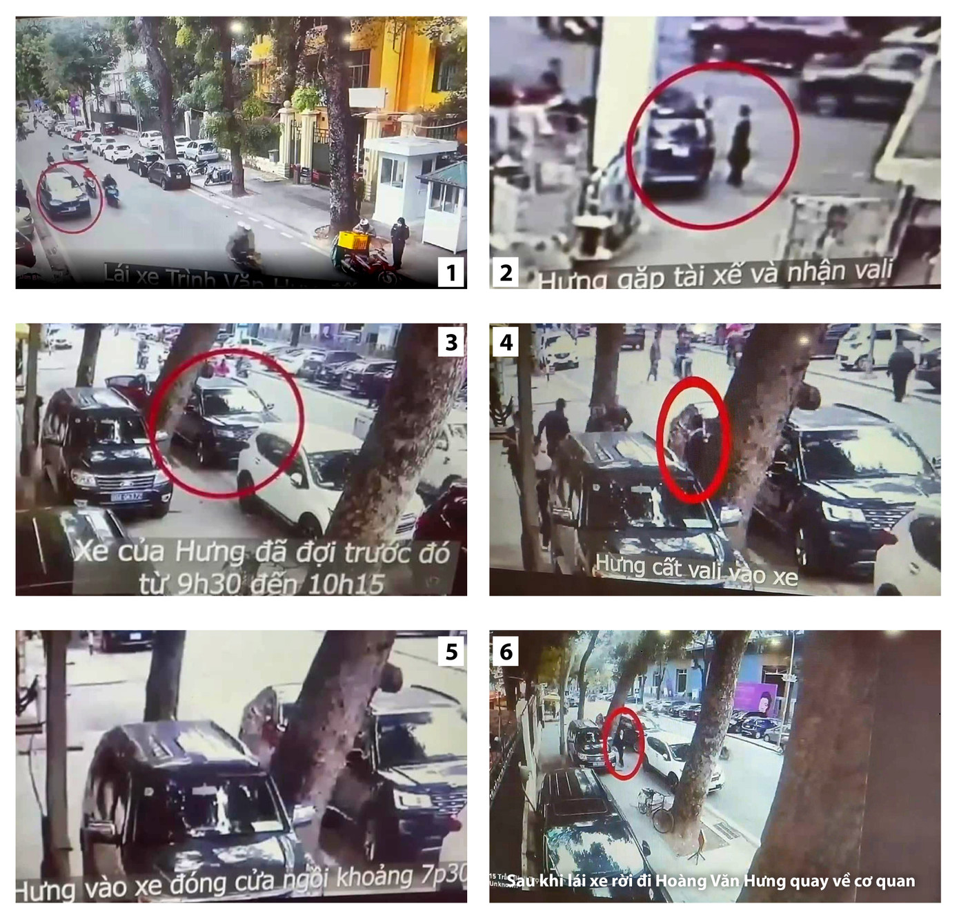 Viện công bố clip hình ảnh quá trình cựu điều tra viên Hoàng Văn Hưng nhận chiếc cặp số, cất vào xe, cho đến khi quay lại cơ quan. Viện công bố clip hình ảnh quá trình cựu điều tra viên Hoàng Văn Hưng nhận chiếc cặp số, cất vào xe, cho đến khi quay lại cơ quan.