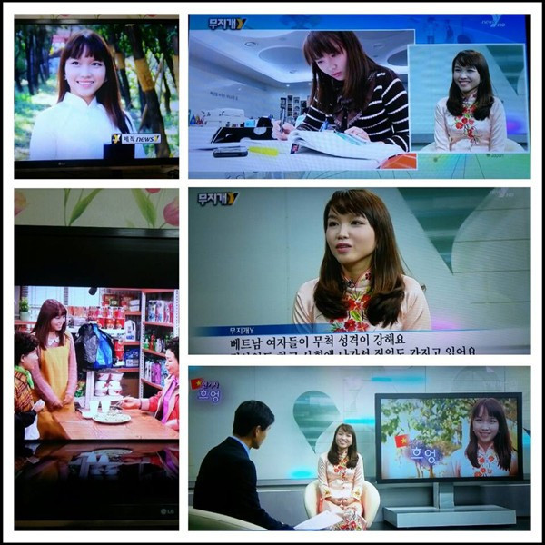 Nhiều bài phỏng vấn về Hương trên các báo và truyền hình tại Hàn Quốc