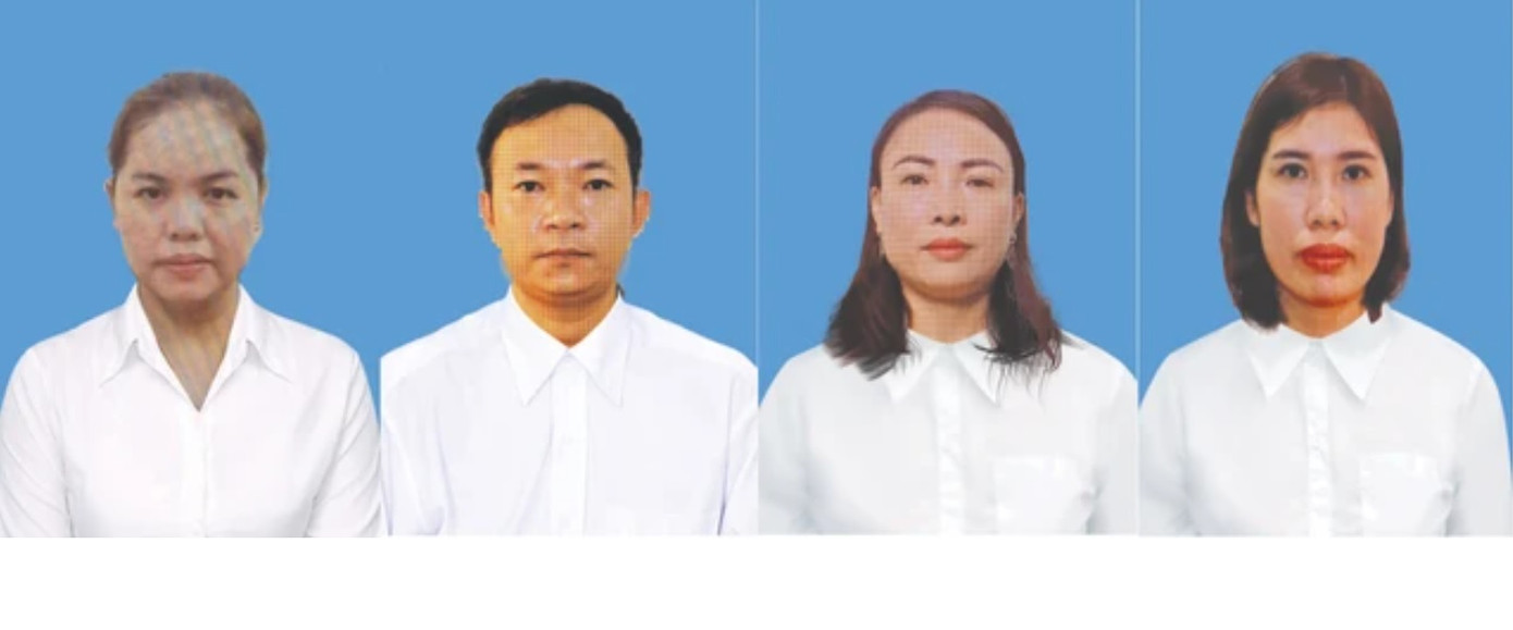 4 đối tượng chính trong đường dây gồm Hạnh, Chiến, Chung, Thơm 4 đối tượng chính trong đường dây gồm Hạnh, Chiến, Chung, Thơm