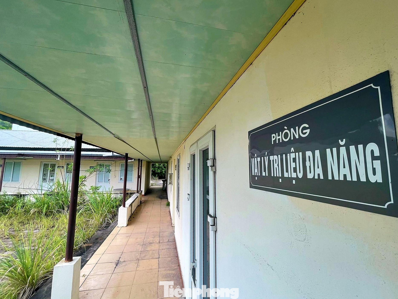 Toàn bộ hệ thống khu nhà bệnh viện đều bị bỏ hoang mặc cỏ mọc.