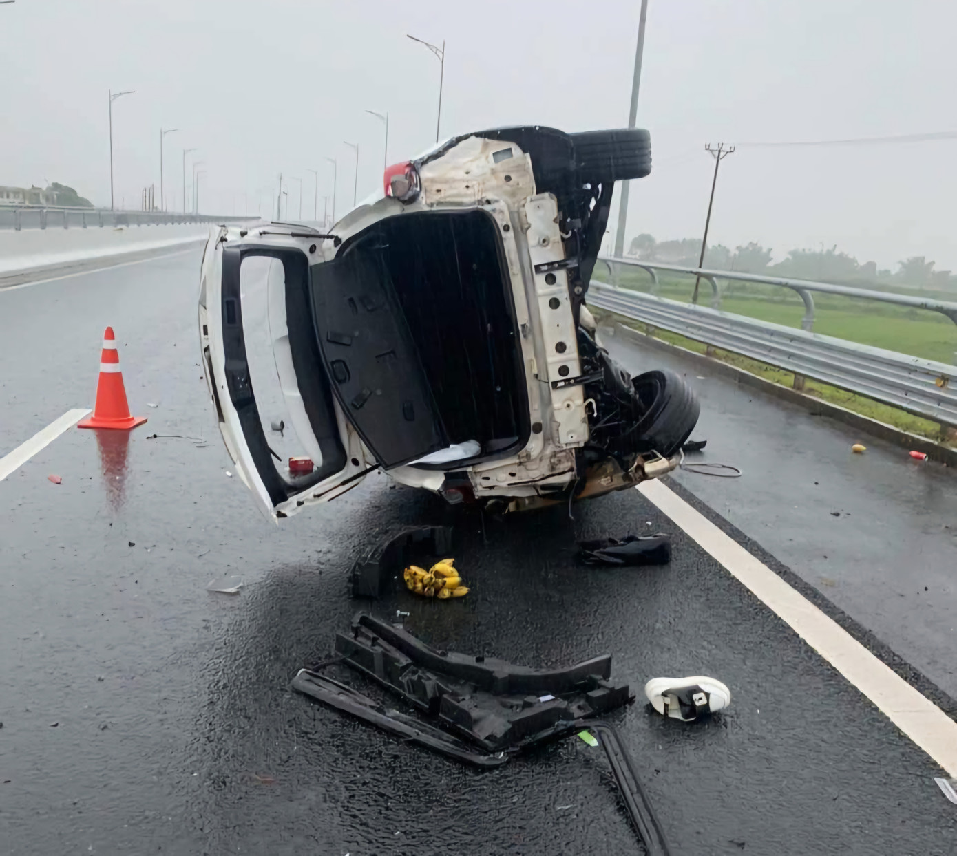 Hiện trường vụ tai nạn.