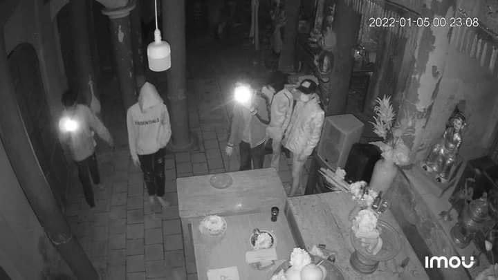 Hình ảnh trích xuất từ camera nhà chùa.