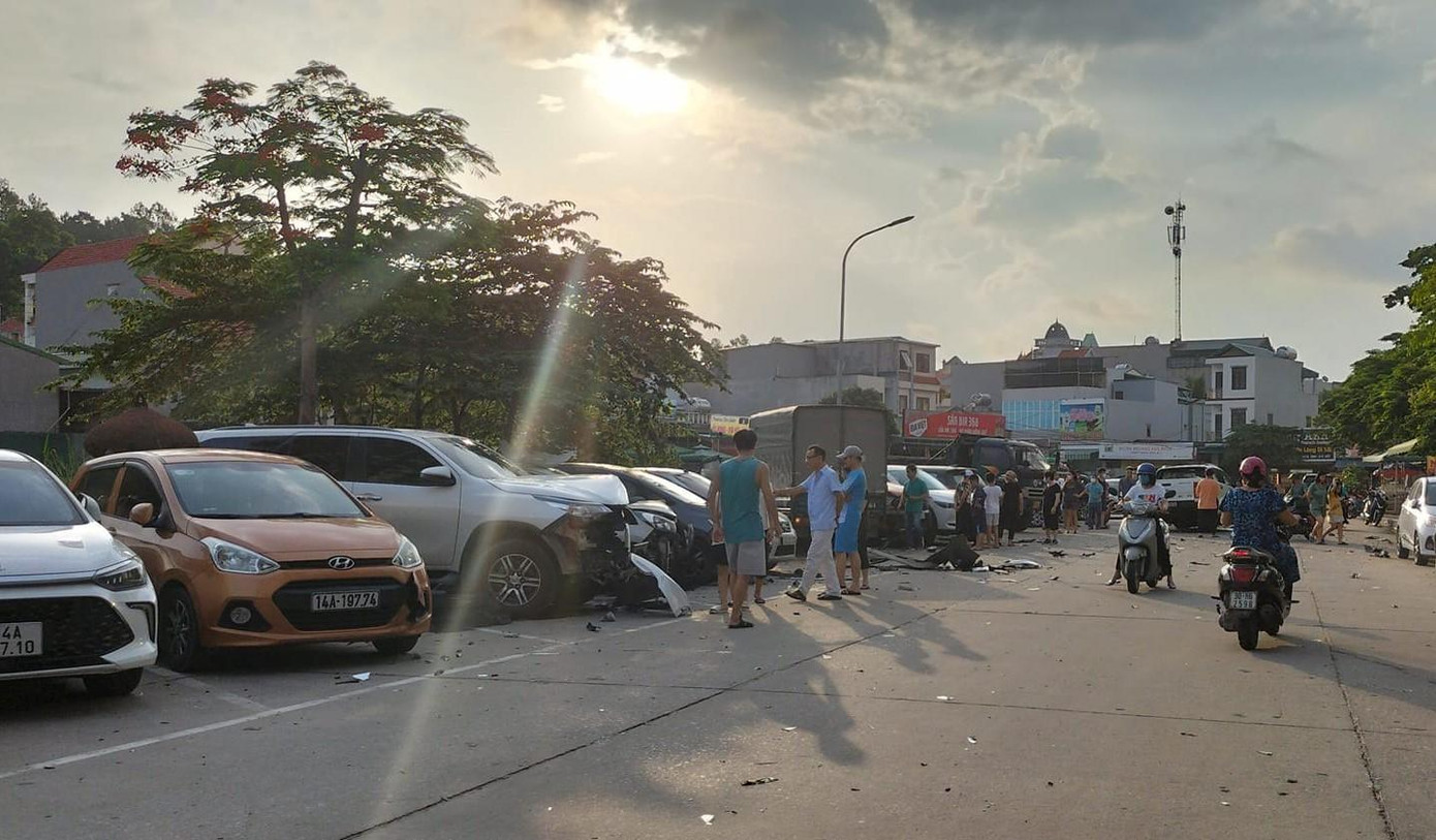 Hiện trường vụ tai nạn.