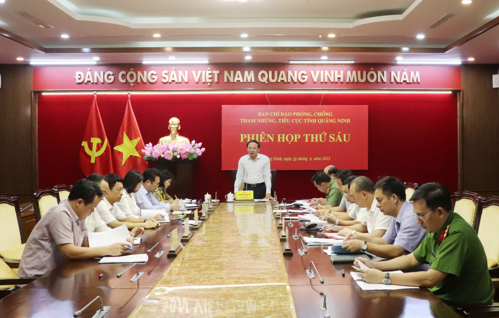 Phiên họp thứ 6 Ban Chỉ đạo phòng, chống tham nhũng, tiêu cực tỉnh Quảng Ninh vừa diễn ra ngày 20/9.