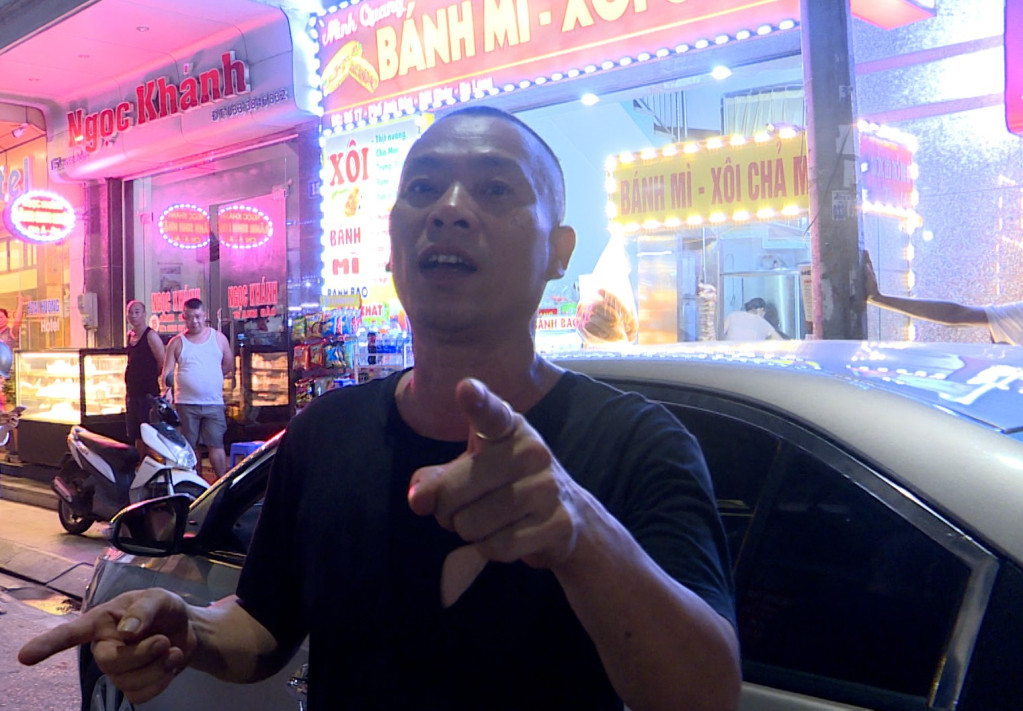 Tài xế Quang có hành vi chống đối khi bị lực lượng chức năng kiểm tra.