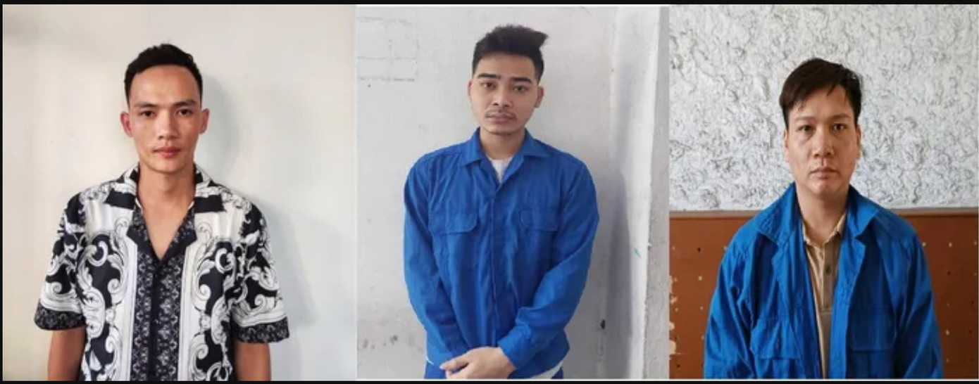 Nhóm đối tượng chính (từ trái qua phải): Nguyễn Văn Đại, Hồng Tuấn Thành và Lê Bá Toàn.