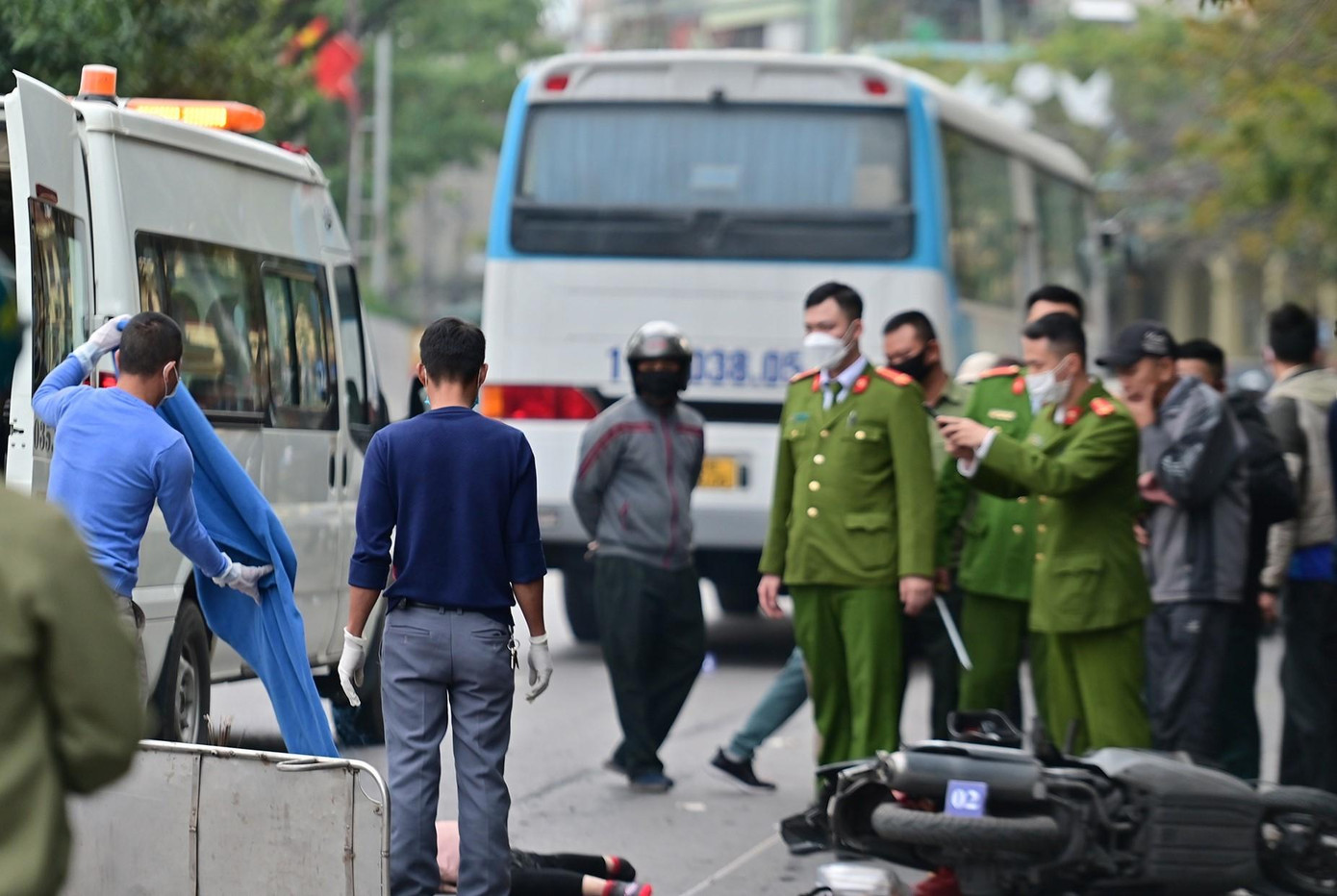Hiện trường vụ tai nạn. Ảnh QN. Hiện trường vụ tai nạn. Ảnh QN.