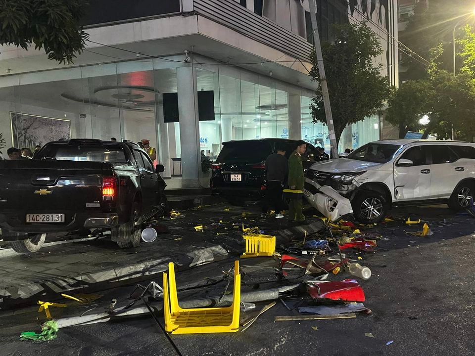 Hiện trường vụ tai nạn.