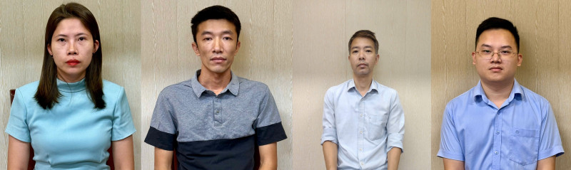 4 bị can bị khởi tố và cấm đi khỏi nơi cư trú gồm: Hương, Hưng, Sơn và Nam. 4 bị can bị khởi tố và cấm đi khỏi nơi cư trú gồm: Hương, Hưng, Sơn và Nam.